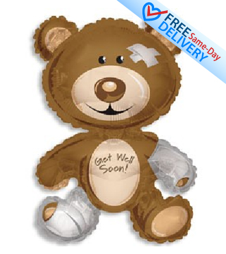 36 inch Get Well Signature Bear Balloon