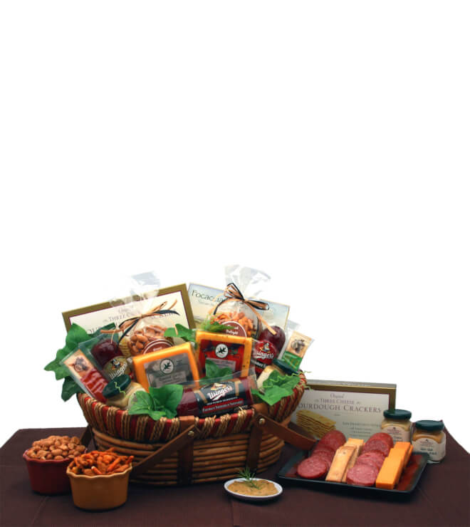 Savory Favorites Meat and Cheese Gift Basket