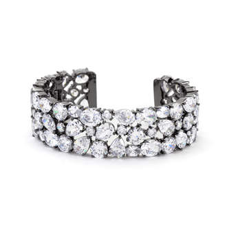 Bejeweled Cuff Black Tone