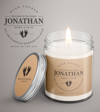 Newborn Custom Candle (Religious)