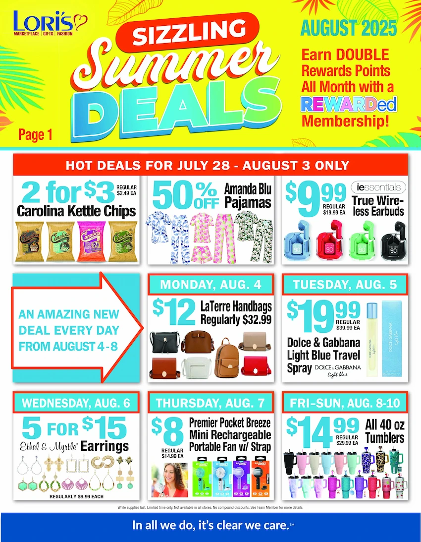 August 2025 In Store Deals