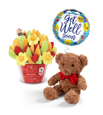Get Well Balloon Bundle with Bobbi the Bear