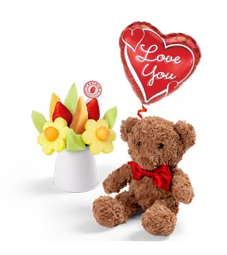 Simply Edible® Fruit Bouquet & Bobbi the Bear Bundle