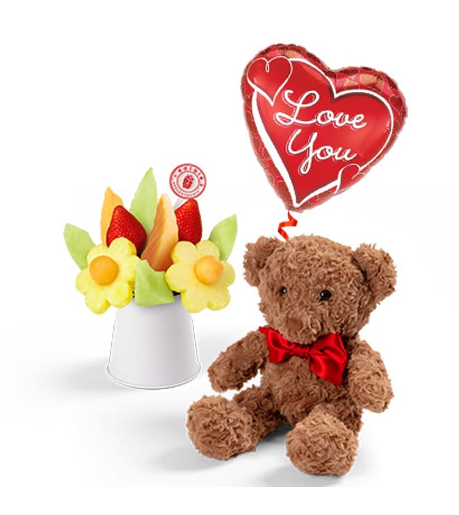 Simply Edible® Fruit Bouquet & Bobbi the Bear Bundle