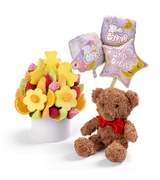 Baby Girl Gift Bundle with Balloon