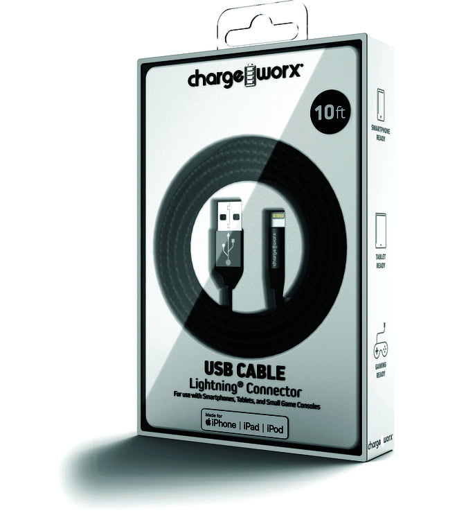 10ft Lightning Cable - Black