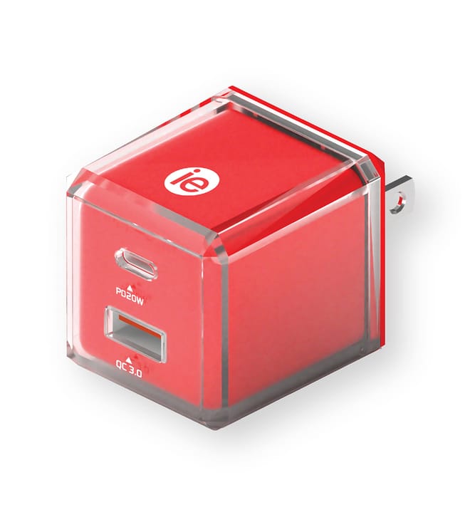 Iessentials 38W PD USB & Type-C Wall Charger Red