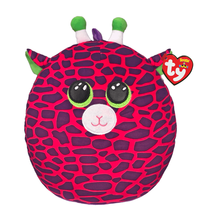 GILBERT - giraffe pink squish 14in.