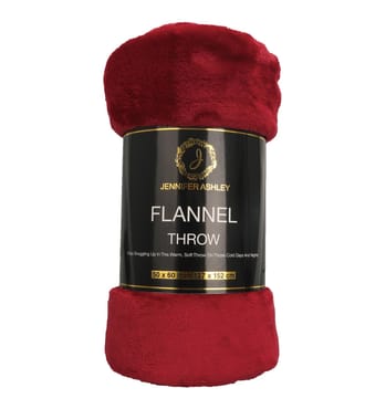 Flannel Throw Pure Colors