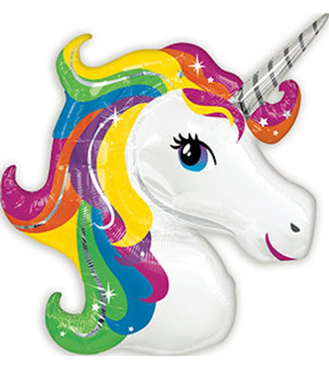 Rainbow Unicorn Balloon, 33in.