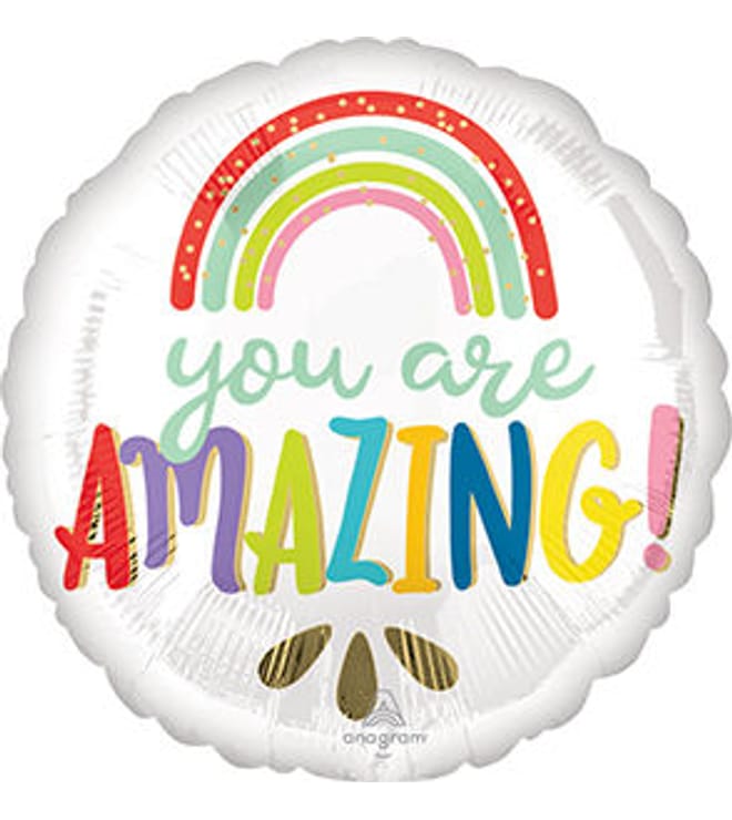 You Are Amazing Rainbow Balloon, 18in.