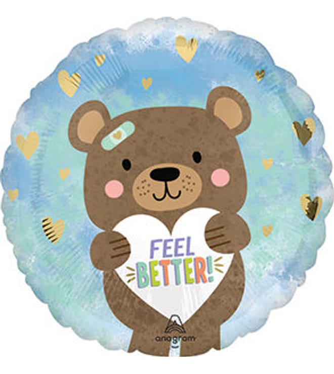 Feel Better Bear Balloon, 18in.