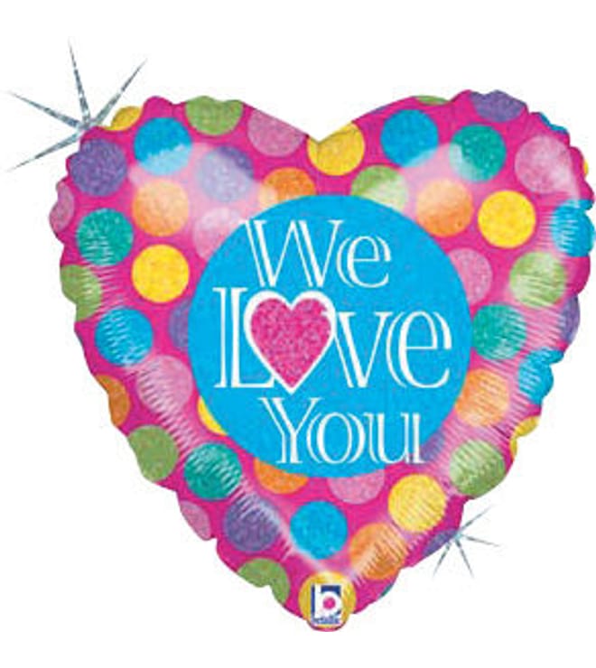 We Love You Helium Balloon, 18in.