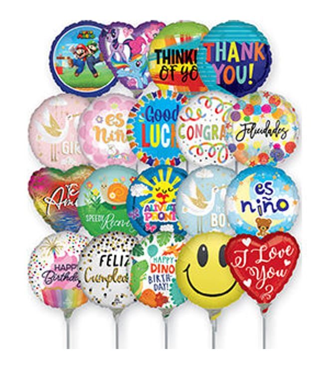 Happy Birthday Stick Balloon, 9in.