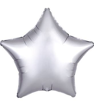 Anagram Silver Star Solid Helium Balloon 19inch 