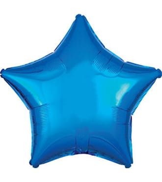 Anagram Blue Star Solid Helium Balloon 19inch 