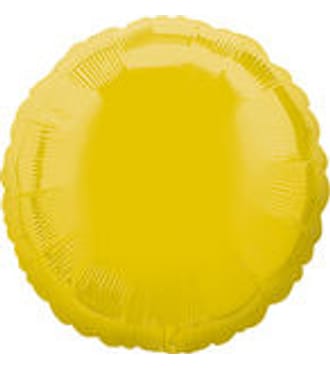 Anagram Solid 18inch Round Balloon Packaged Yellow