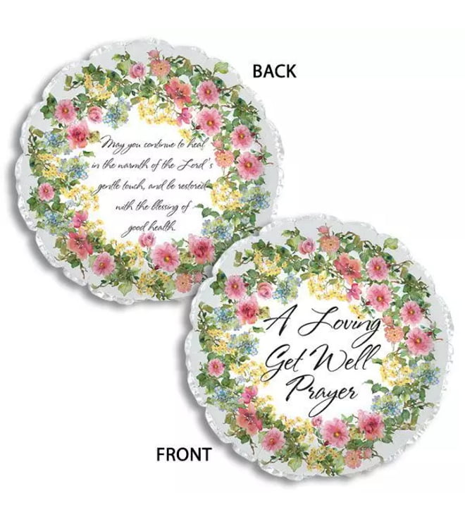  A Loving Get Well Prayer Flowers Foil Balloon