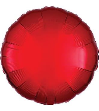 Anagram Solid 18inch Round Balloon Packaged Red