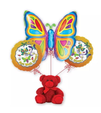 Get Well Butterfly Balloon Bouquet