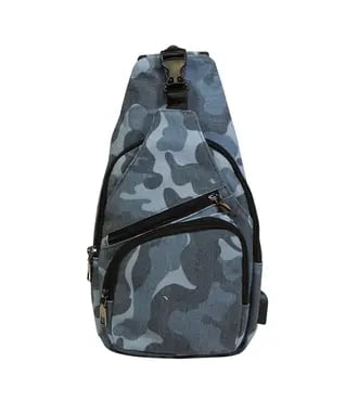 Anti Theft Day Pack Vintage Blue Camo