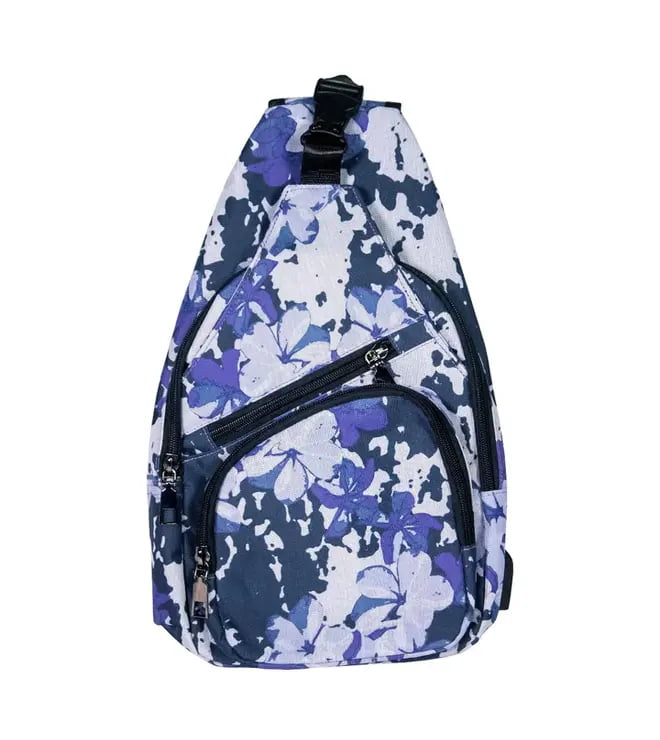 Anti Theft Day Pack Purple Floral