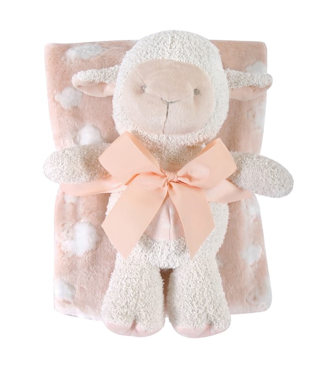 BLANKET/TOY SET LAMB Pink