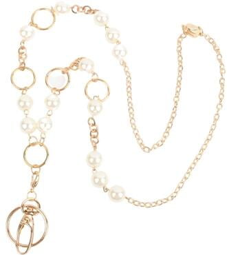 Gold Pearl Lanyard Necklace