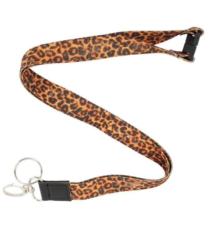 Leopard Fabric Lanyard