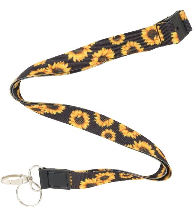 Sunflower Fabric Lanyard