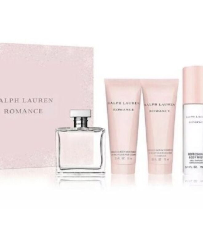 Ralph Lauren Romance W Edp/S Set 3.4 4Pc  (3.4 Edp/S;2.5 S/Gel;2.5 B/Lotion;6.7 Body Mist)