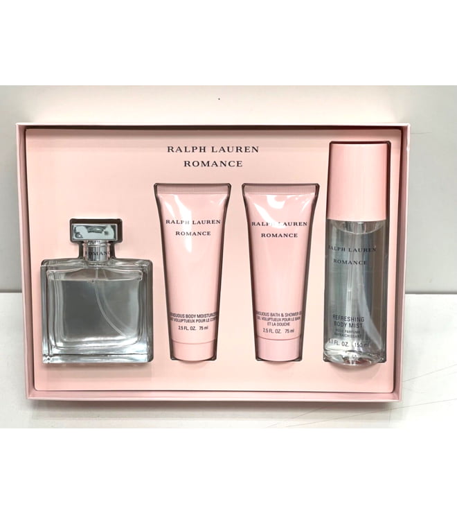 Ralph Lauren Romance W Edp/S Set 3.4 4Pc  (3.4 Edp/S;2.5 B/Lotion;2.5 S/Gel;5.0 Body Mist)