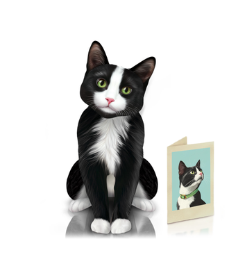 FreshCut Paper Tuxedo Cat Pet