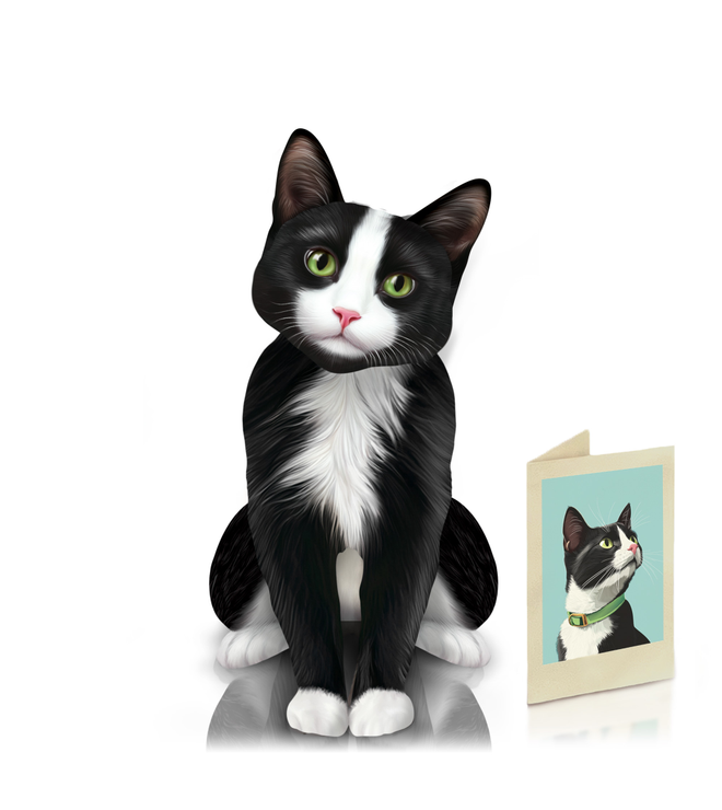 FreshCut Paper Tuxedo Cat Pet