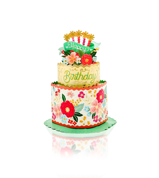 FreshCut Paper Mini Blooming Birthday Cake