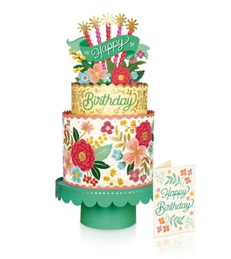 FreshCut Paper Blooming Birthday Cake