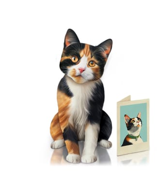 FreshCut Paper Calico Cat  Pet