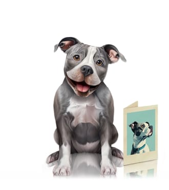 FreshCut Paper Gray Pitbull Pet