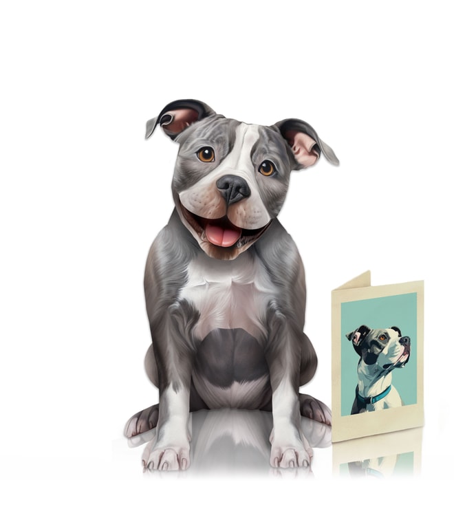 FreshCut Paper Gray Pitbull Pet