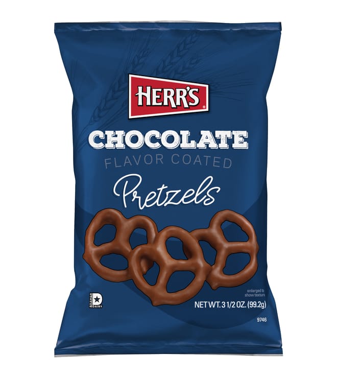 Herrs Chocolate Covered Pretzels 3.5oz