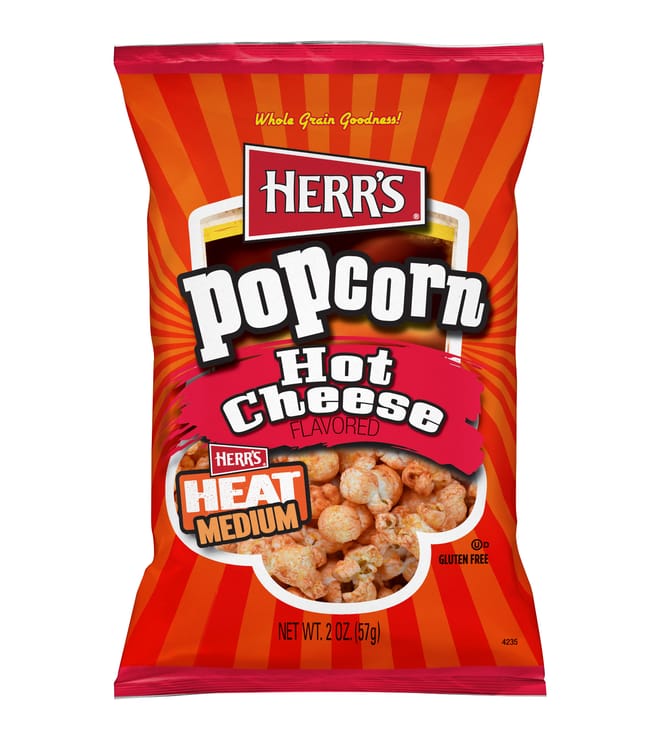 Herrs Hot Cheese Popcorn 2oz