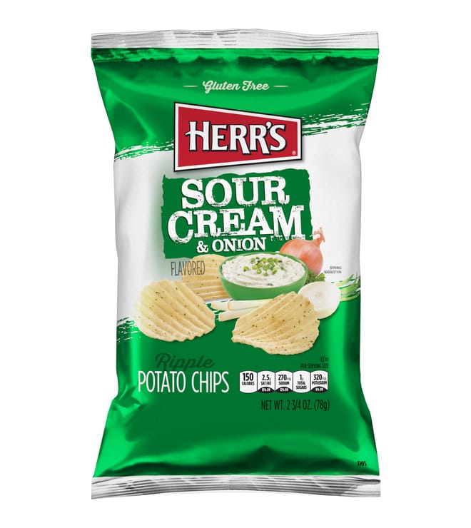 Herrs Sour Cream & Onion Chips 2.75oz