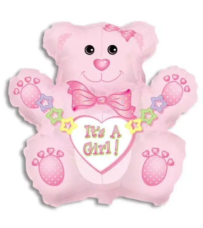 32in. It's A Girl Bear Balloon