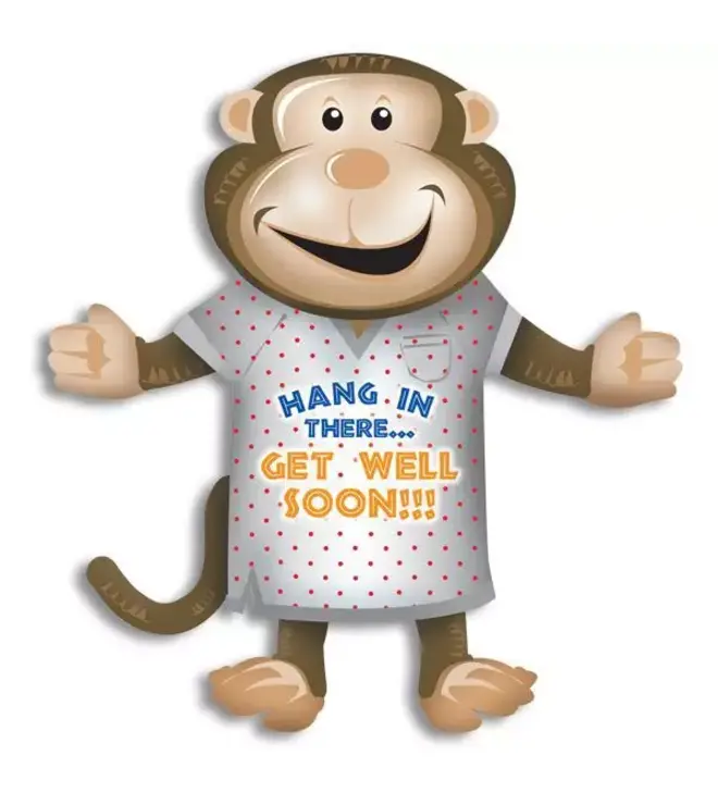 26in. Get Well Hospital Monkey Balloon