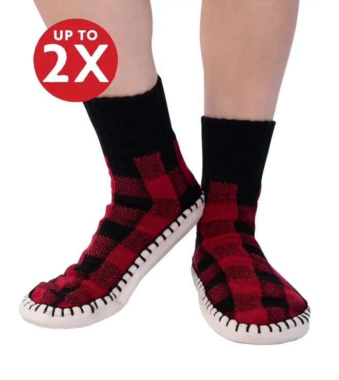 Moose Plaid Slipper