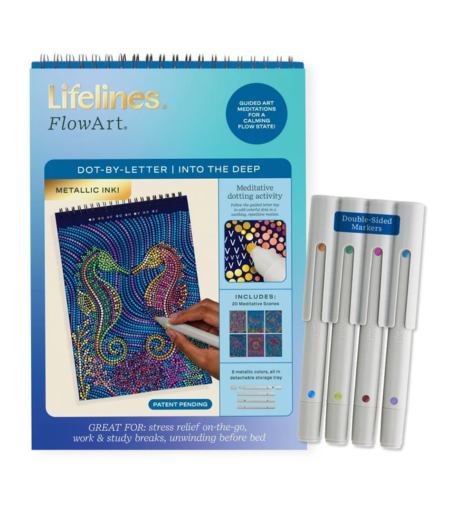 FlowArt: Dot-By-Letter, Into the Deep [Metallic ink]