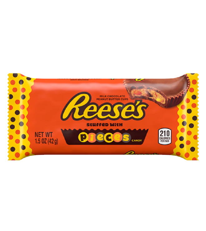 Reeses Peanut Butter Cups Stuffed w/Reeses Pieces