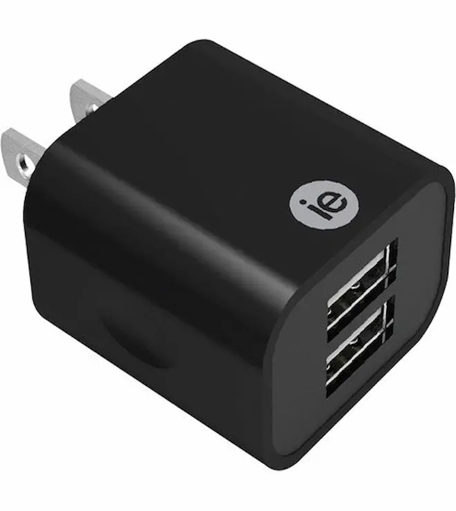 2.4AMP 2USB Wall Chargeer - Black