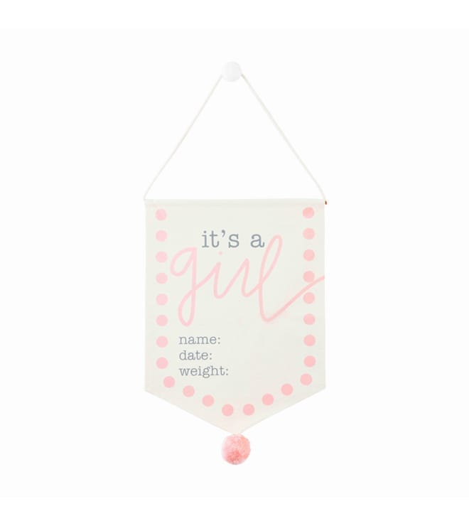 GIRL NEW BABY CANVAS SIGN