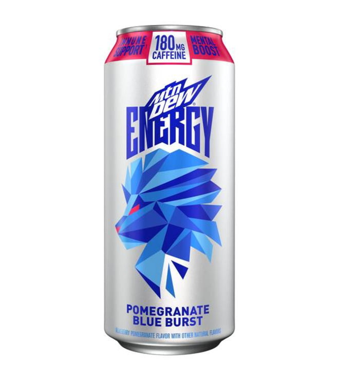 Mtn Dew Energy Pomegranate Blue Burst 16oz Can